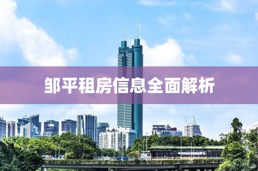 邹平租房信息全面解析