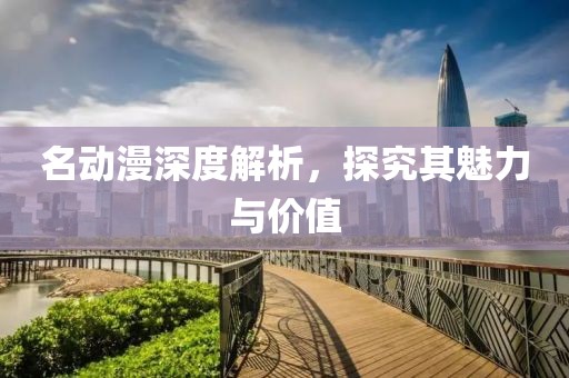 名动漫深度解析，探究其魅力与价值