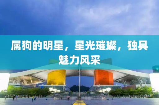 属狗的明星，星光璀璨，独具魅力风采
