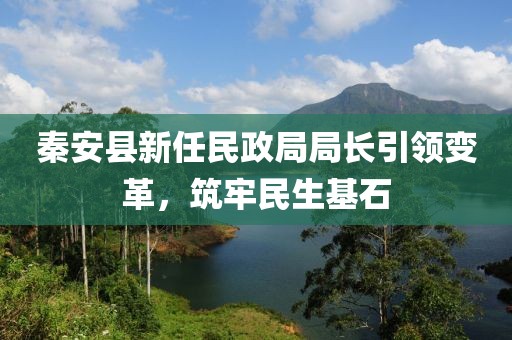 秦安县新任民政局局长引领变革，筑牢民生基石