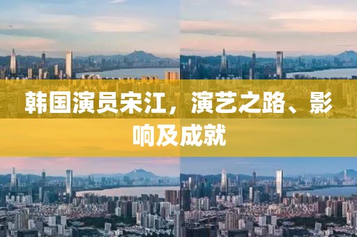 韩国演员宋江，演艺之路、影响及成就