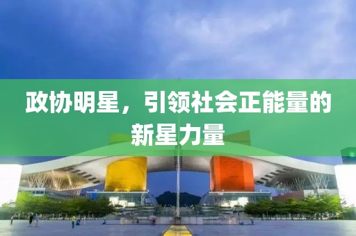 政协明星，引领社会正能量的新星力量