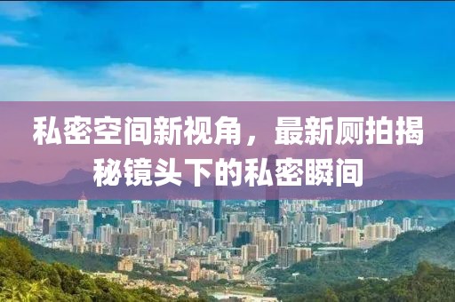 私密空间新视角，最新厕拍揭秘镜头下的私密瞬间