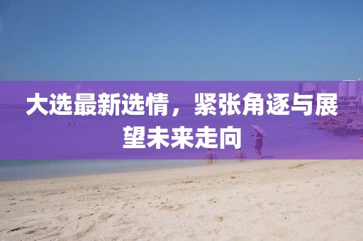 大选最新选情，紧张角逐与展望未来走向