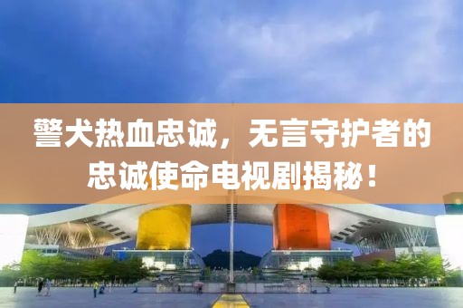 警犬热血忠诚，无言守护者的忠诚使命电视剧揭秘！