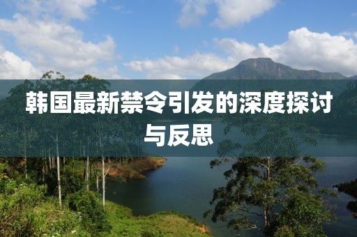 韩国最新禁令引发的深度探讨与反思