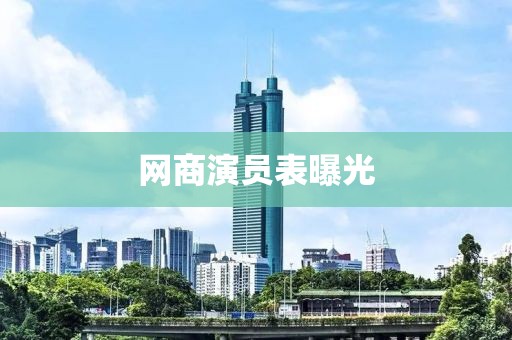 网商演员表曝光
