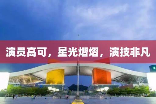 演员高可，星光熠熠，演技非凡
