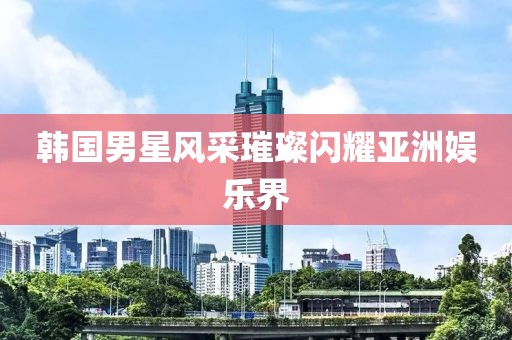 韩国男星风采璀璨闪耀亚洲娱乐界