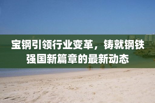 宝钢引领行业变革，铸就钢铁强国新篇章的最新动态