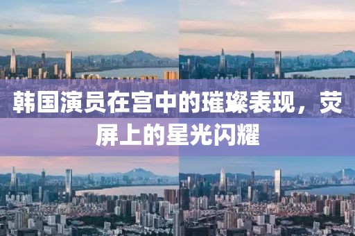 韩国演员在宫中的璀璨表现，荧屏上的星光闪耀